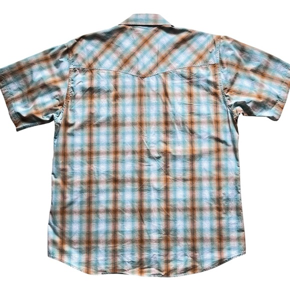 Pendleton Rancher Mens Shirt Short Sleeve Snap Button Size Large Chest Pocket - Picture 5 of 6